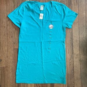 NWT Victoria's Secret Pink Turquoise short sleeve t shirt